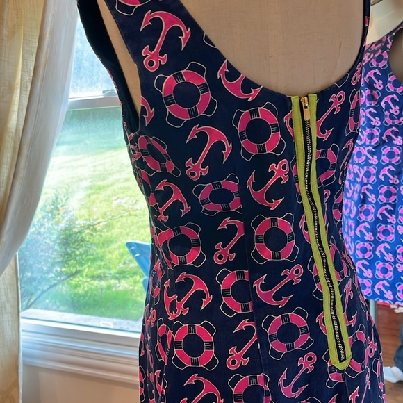 Macbeth collection L Pink and White Sleeveless Sheath Mini Dress - Picture 3 of 3